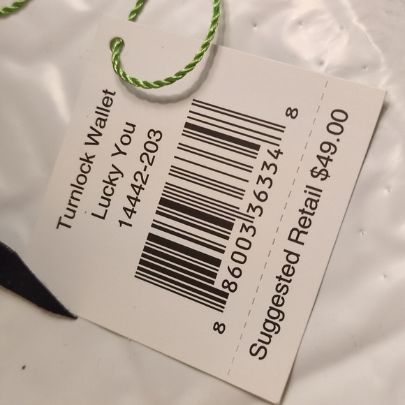 Vera Bradley Navy and Green Floral Wallet - Picture 5 of 5